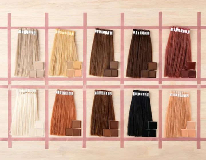 Tape-in hair extensions wholesale inquiry board illustration